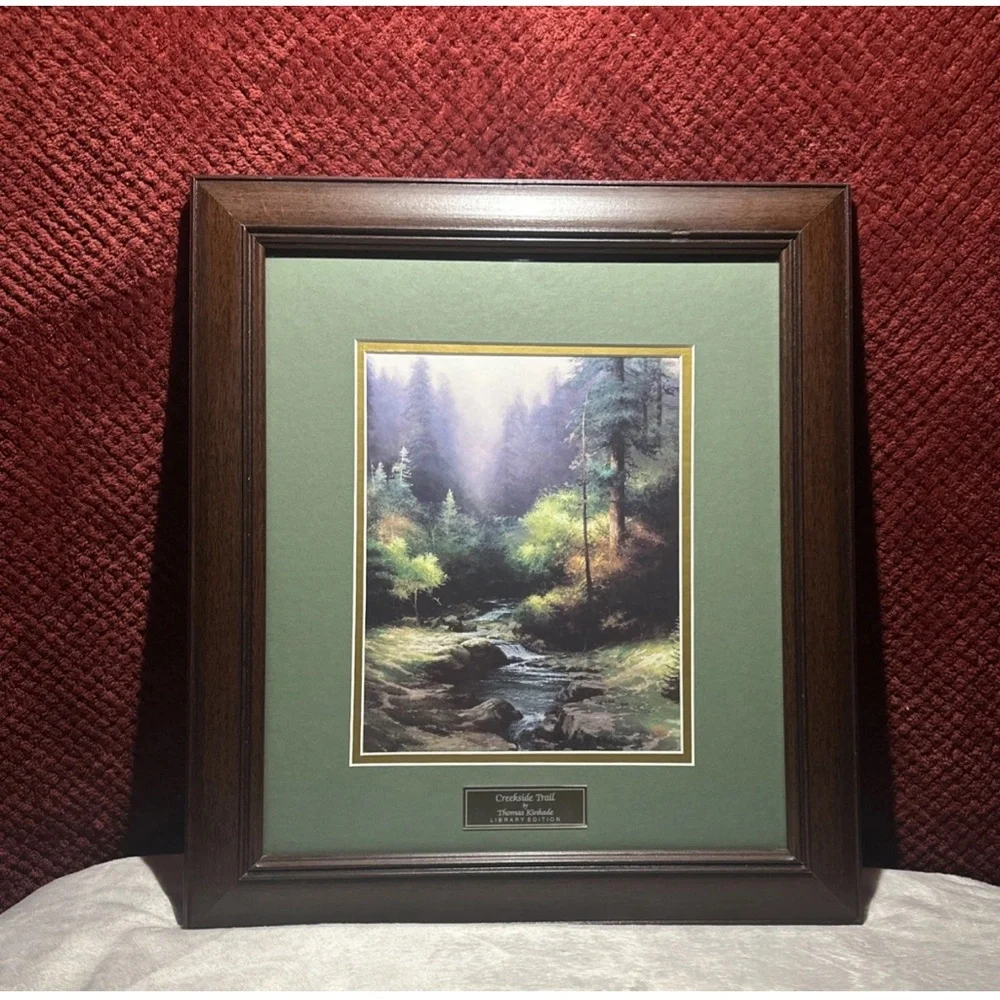 Thomas Kinkade Creekside Trail, Library Edition, Home Interior W/Certificate. ￼